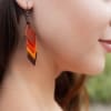 Handmade Leather Earrings 'ROMILDA' 7