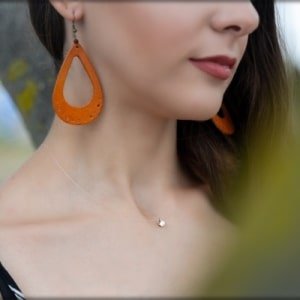 Handmade Leather Earrings 'TARSO' 4