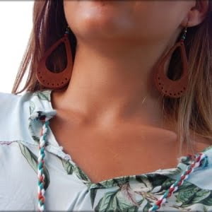 Handmade Leather Earrings 'TARSO' 1