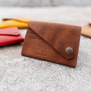 Leather Unisex Wallet 'SMART' for cards & coins 4