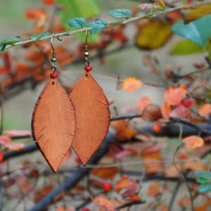 Handmade Leather Earrings 'FRANCA' 2