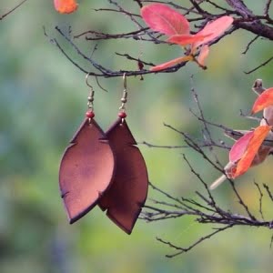 Handmade Leather Earrings 'FRANCA' 6