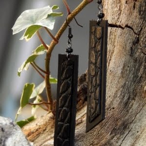 Handmade Leather Earrings 'ADELE' 3