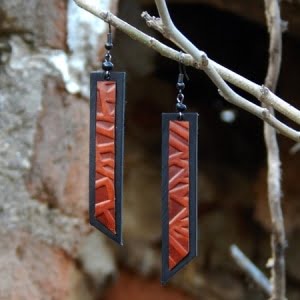 Handmade Leather Earrings 'ADELE' 4