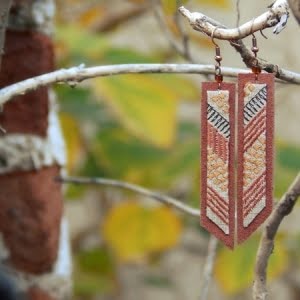 Handmade Leather Earrings 'ADELE' 10