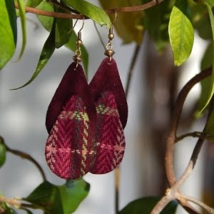 Handmade Leather Earrings 'TIZIANA' 3