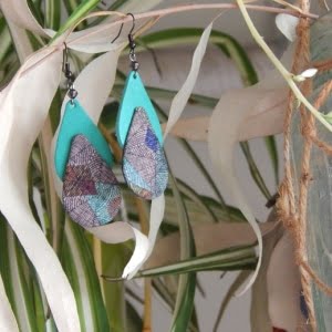 Handmade Leather Earrings 'TIZIANA' 6