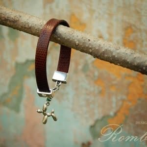 Handmade Leather Bracelet 'ABELINA' 3